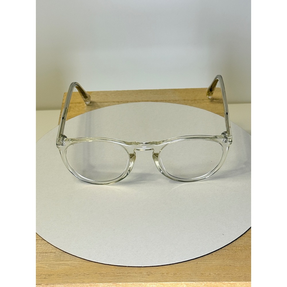 Warby Parker Haskell Crystal Clear Round Eyeglasses Frames 48-22-145 Unisex